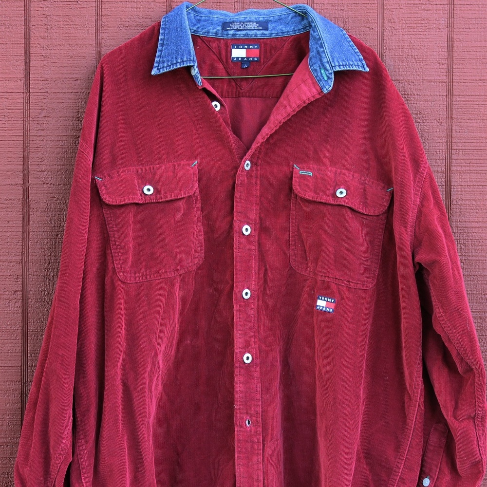 Vintage Tommy Hilfiger Jeans Corduroy Button-up L